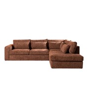 Bronx71 Ecksofa Kyle chenille rot rechts