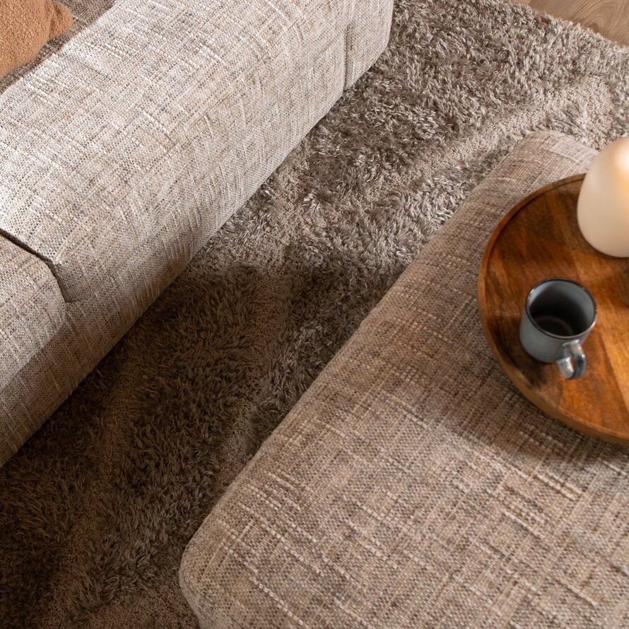 Hocker Kyle Chenille sand grey