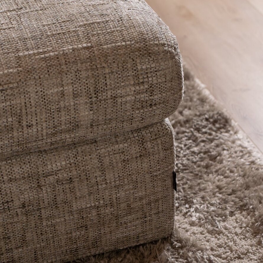 Hocker Kyle Chenille sand grey