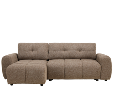 Bronx71 Schlafsofa 2-Sitzer Inka Bouclé Melange braun links/rechts
