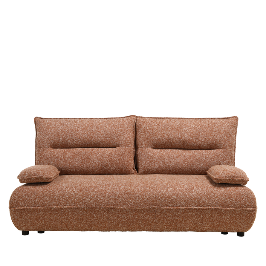 Schlafsofa 2-Sitzer Jona Bouclé Melange terrakotta