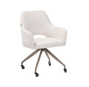 Bronx71 Stuhl mit Rollen Mona melierter Stoff beige