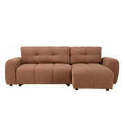 Bronx71 Schlafsofa 2-Sitzer Inka Bouclé Melange terrakotta links/rechts