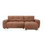 Schlafsofa 2-Sitzer Inka Bouclé Melange terrakotta links/rechts