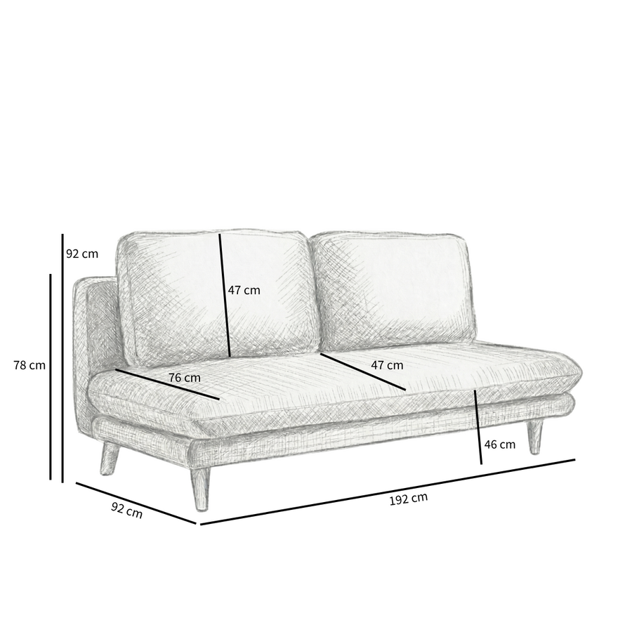 Schlafsofa 2-Sitzer Lauri Bouclé Melange terrakotta
