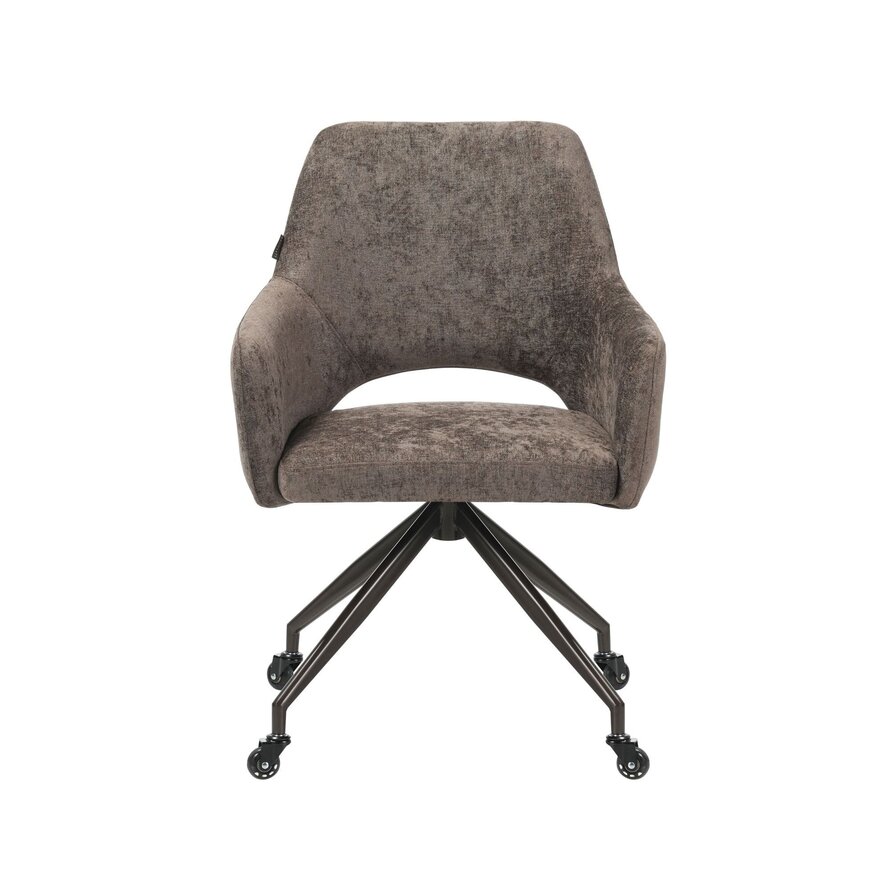 Stuhl mit Rollen Mexx Samt braun