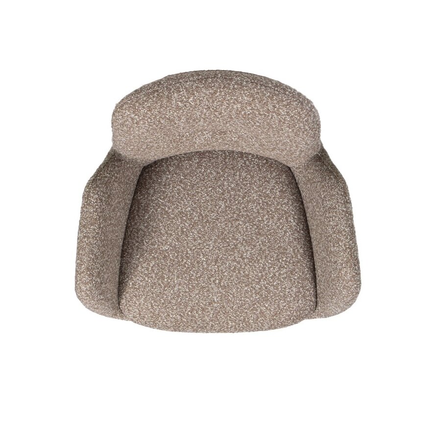 Stuhl Alex drehbar Bouclé braun