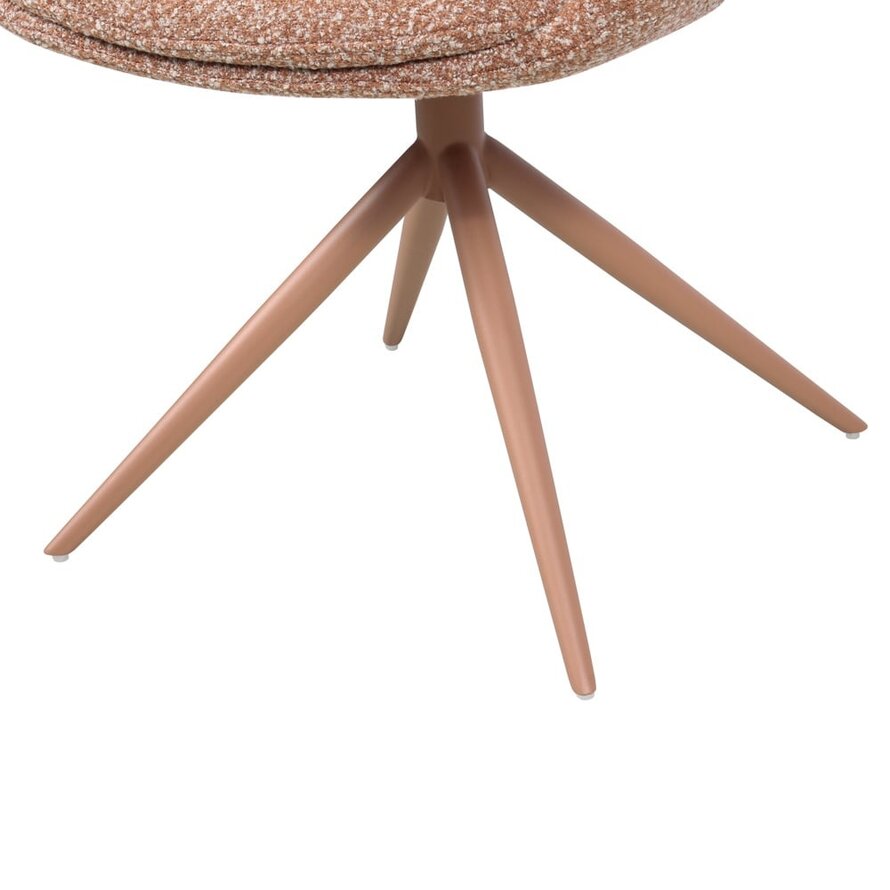 Stuhl Alex drehbar Bouclé terrakotta