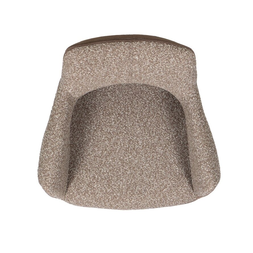 Stuhl Jules drehbar Bouclé braun