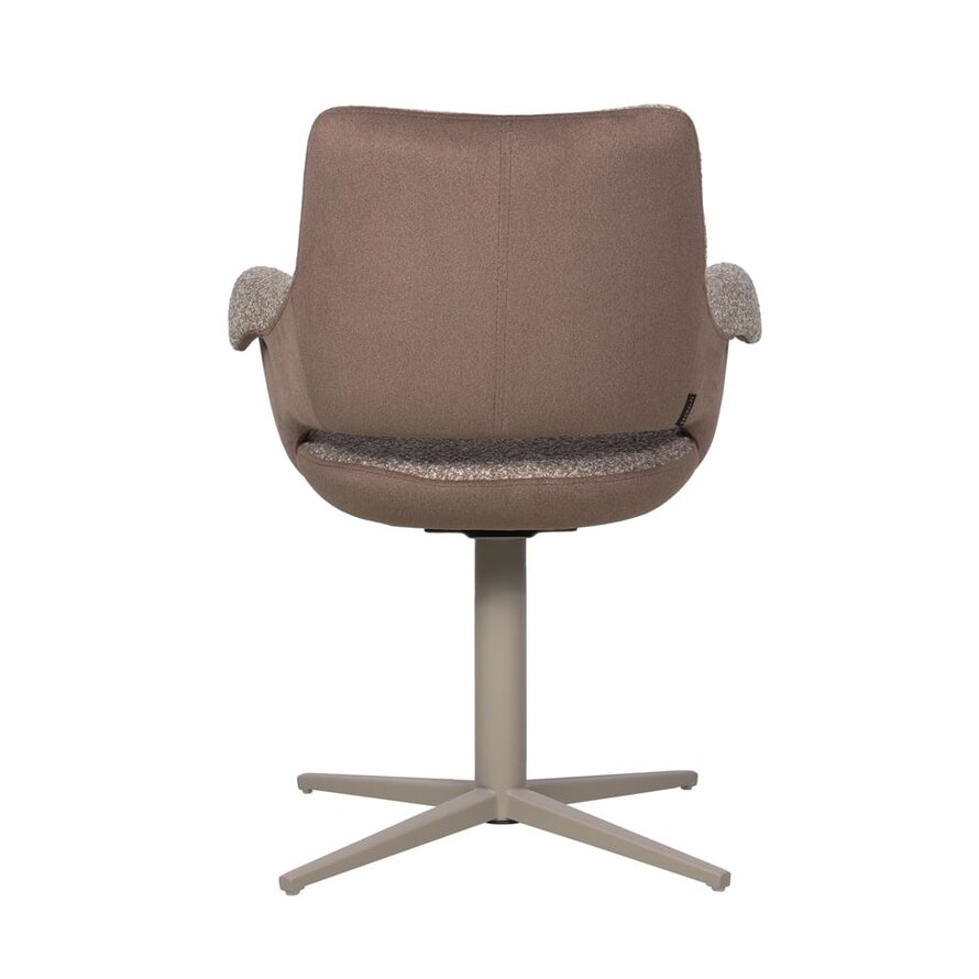 Stuhl Jules drehbar Bouclé braun