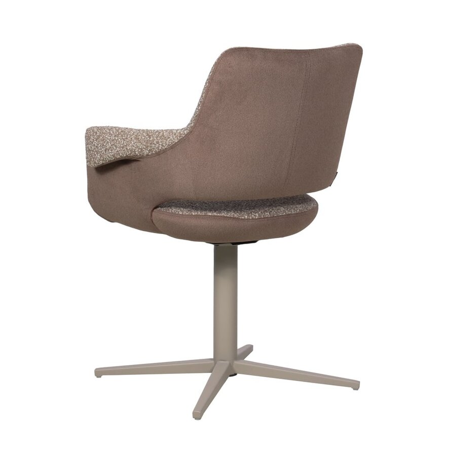 Stuhl Jules drehbar Bouclé braun