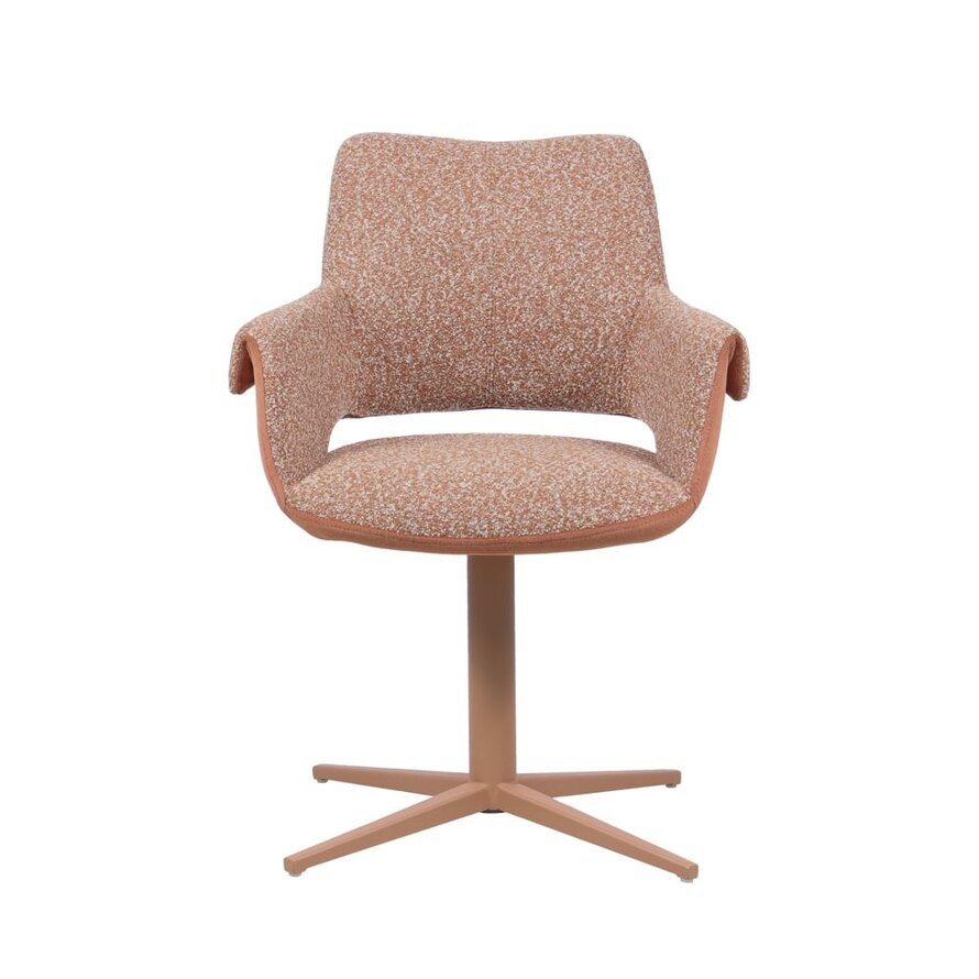 Stuhl Jules drehbar Bouclé terrakotta