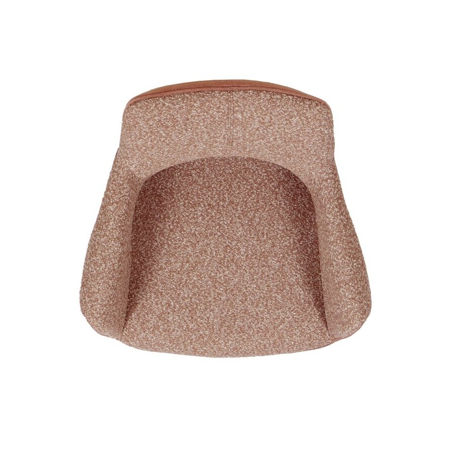 Stuhl Jules drehbar Bouclé terrakotta