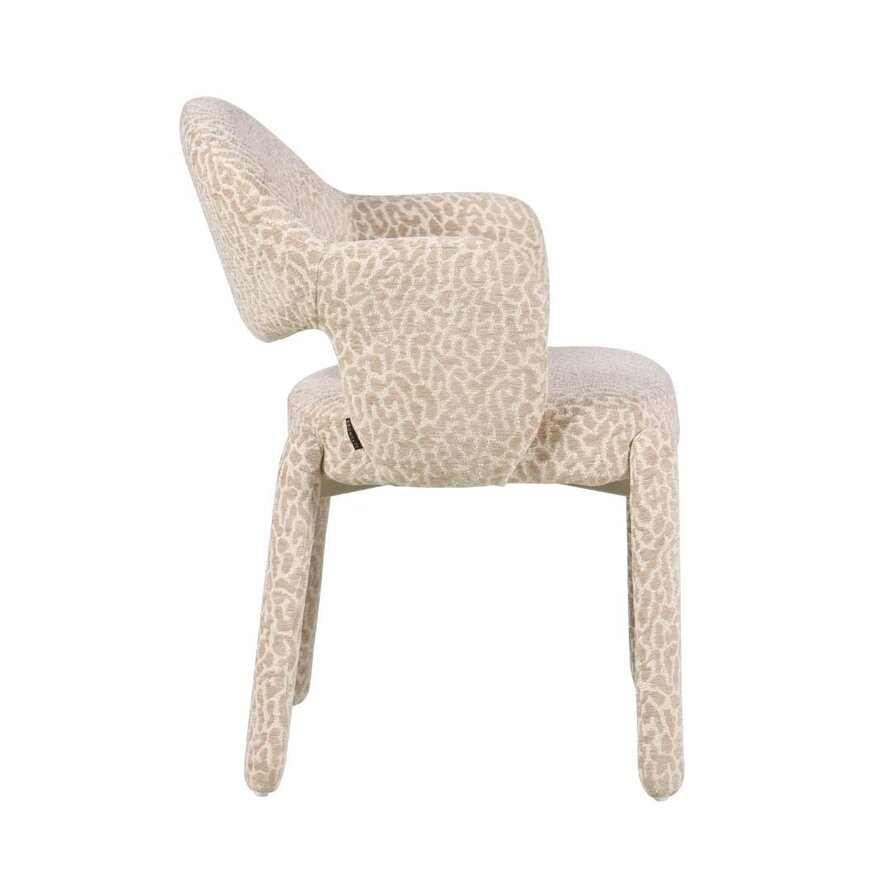 Stuhl Leo taupe Leo-Print