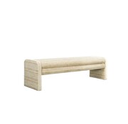 Bronx71 Esszimmerbank Ravi Chenille beige/taupe 160 cm