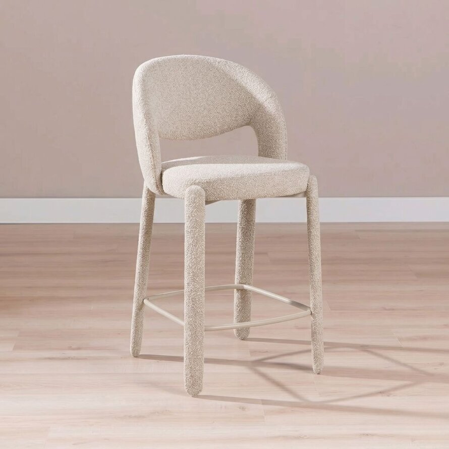 Barhocker June Bouclé taupe 70 cm