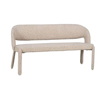 Bronx71 Esszimmerbank Leo taupe Leo-Print 160 cm