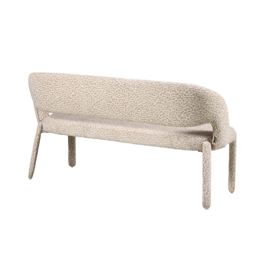 Esszimmerbank Leo taupe Leo-Print 160 cm