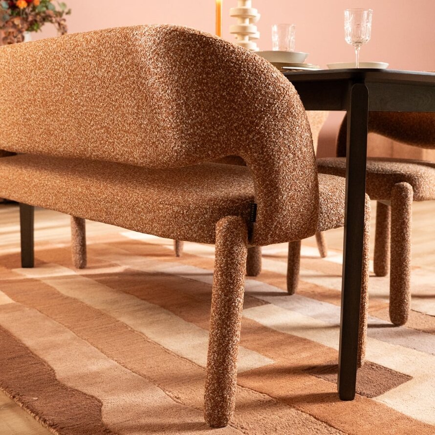 Esszimmerbank June Bouclé terrakotta 160 cm