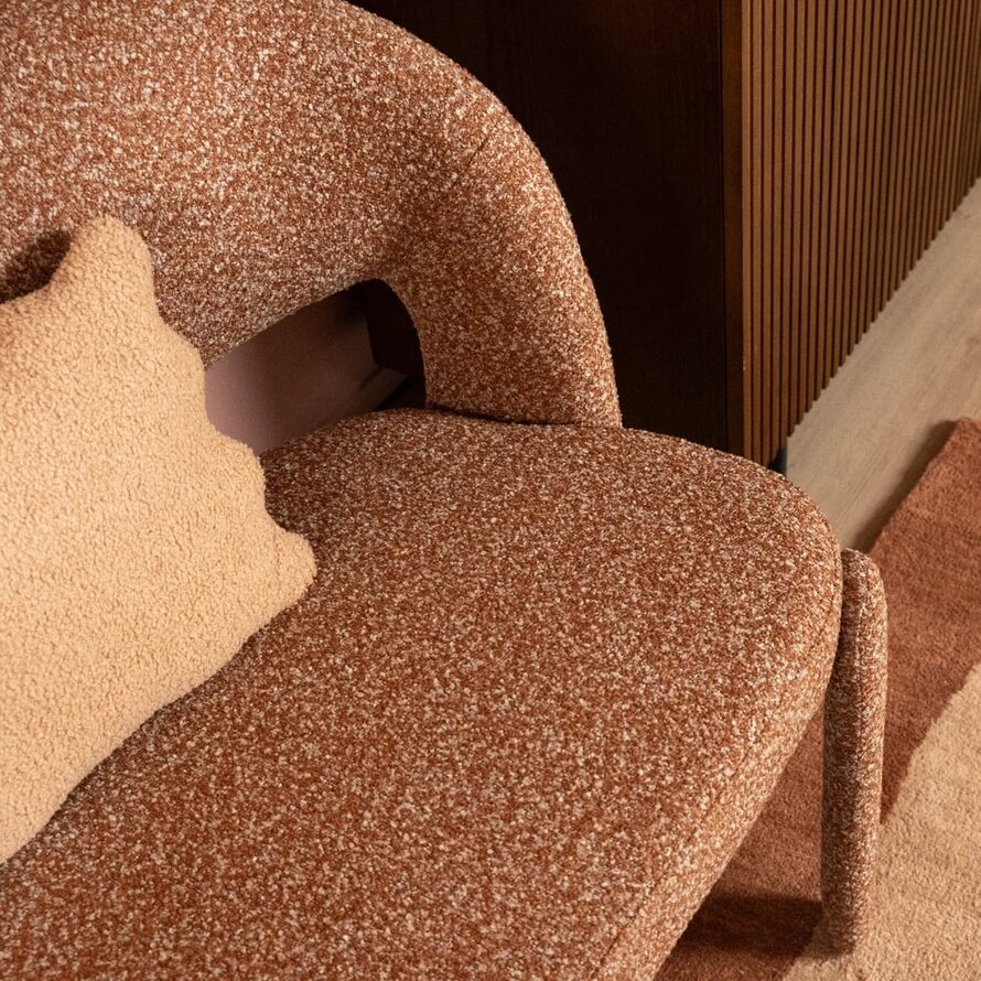 Esszimmerbank June Bouclé terrakotta 160 cm