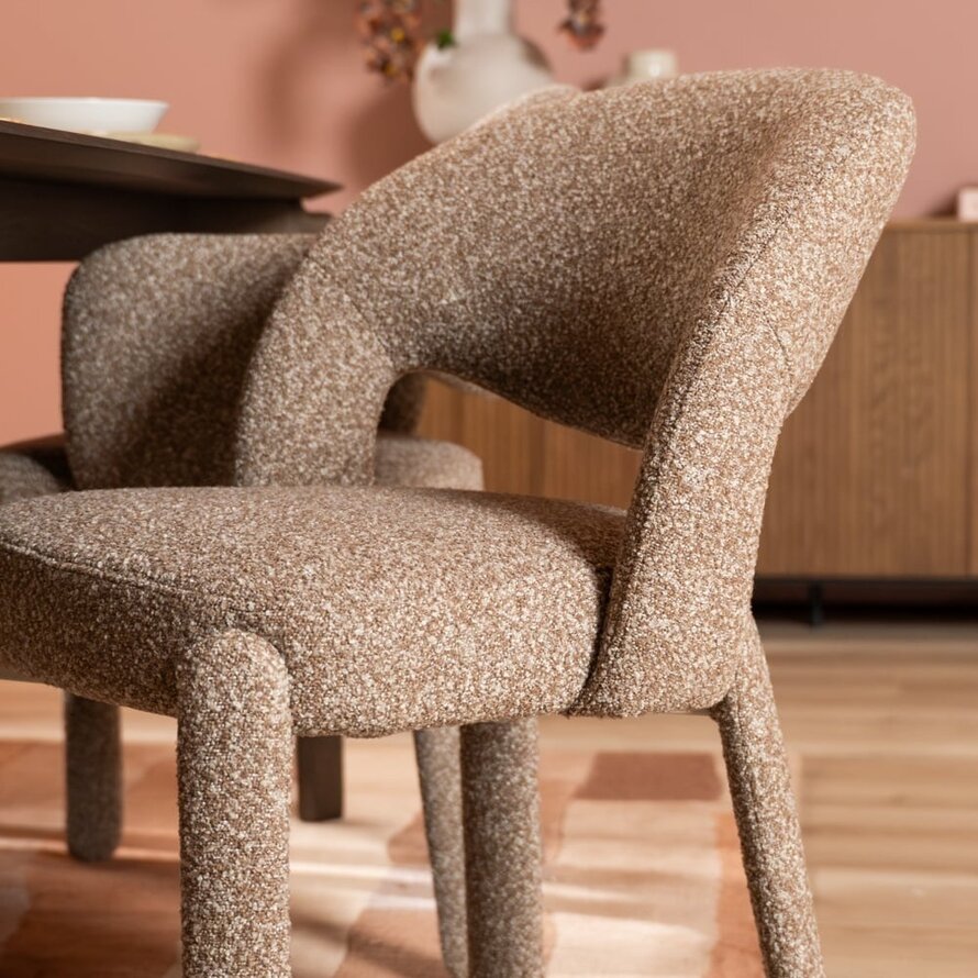 Stuhl Dean Bouclé braun