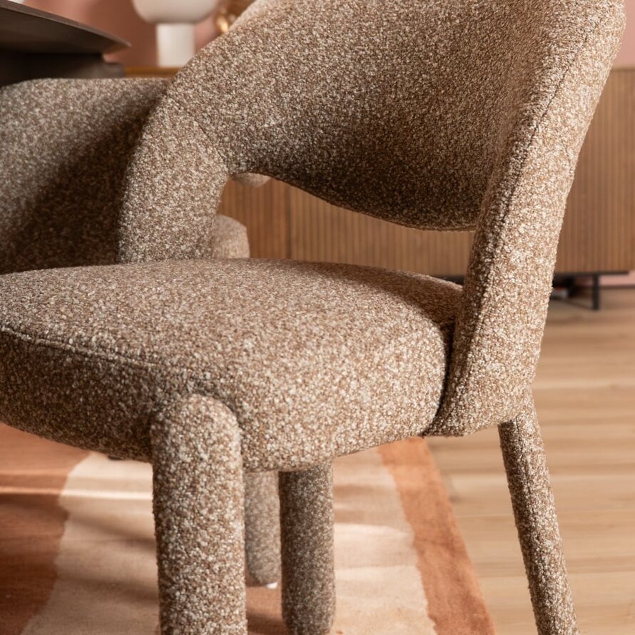 Stuhl Dean Bouclé braun