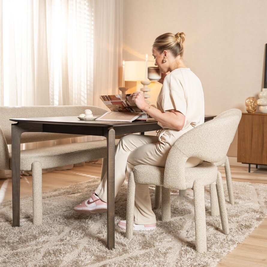 Stuhl Dean Bouclé taupe