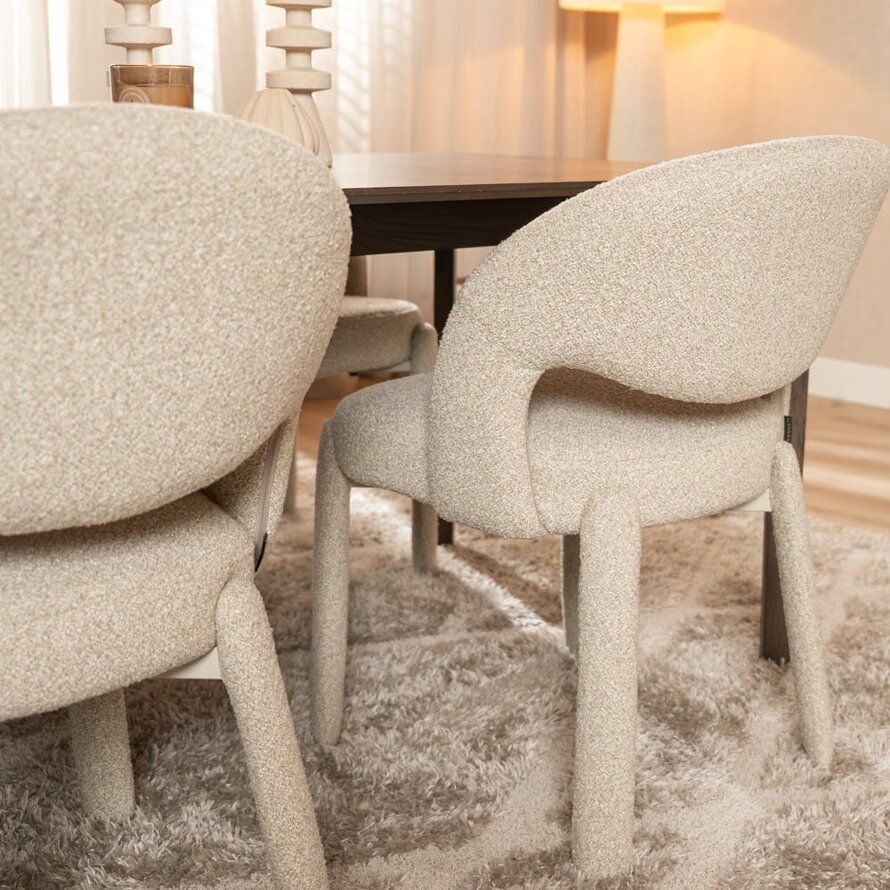 Stuhl Dean Bouclé taupe