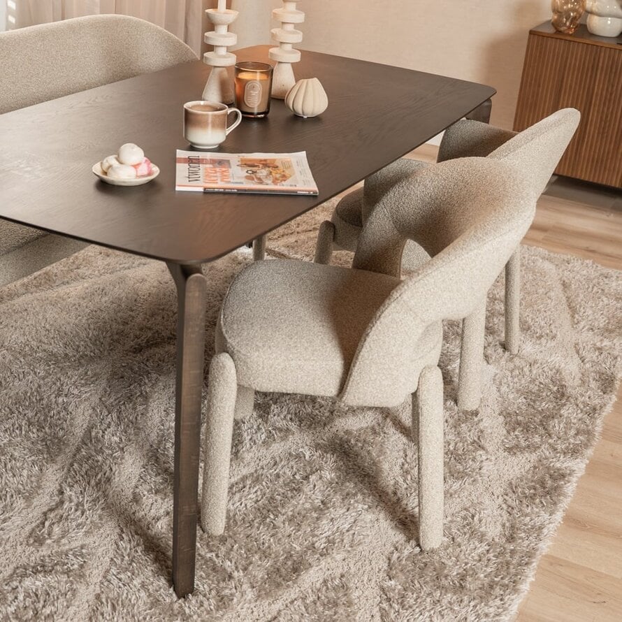 Stuhl Dean Bouclé taupe