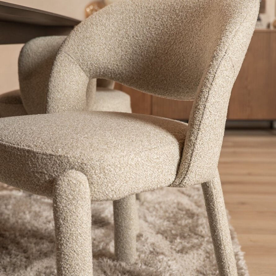 Stuhl Dean Bouclé taupe