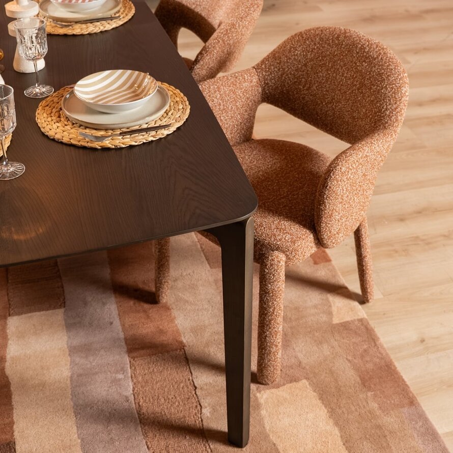 Stuhl June Bouclé terrakotta