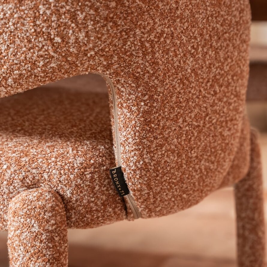 Stuhl June Bouclé terrakotta