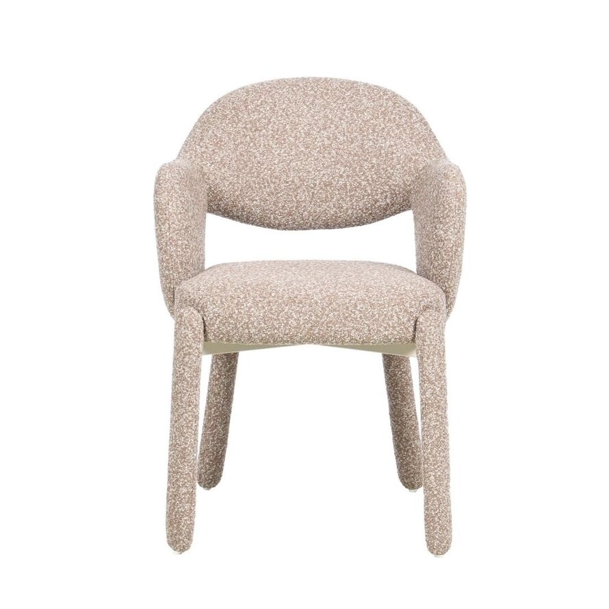 Stuhl June Bouclé braun
