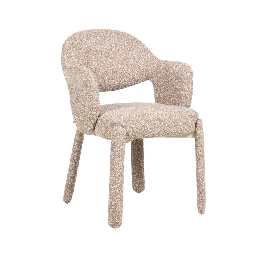 Stuhl June Bouclé braun
