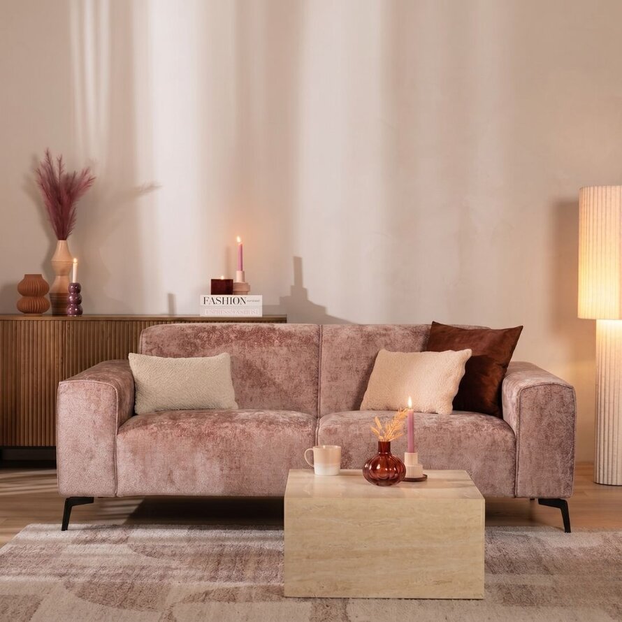 Sofa Vegas 2,5-Sitzer Chenille rosa