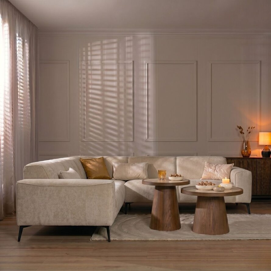 Ecksofa Vegas Stoff taupe links/rechts