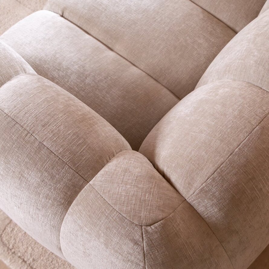 Ecksofa XL links Luca Chenille Beige