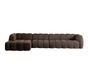 Ecksofa XL links Luca Chenille Braun