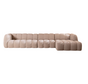 Ecksofa XL rechts Luca Chenille Beige