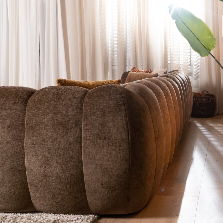 Ecksofa Luca XL Chenille mocha links