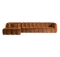 Ecksofa Luca XL Chenille kupfer links