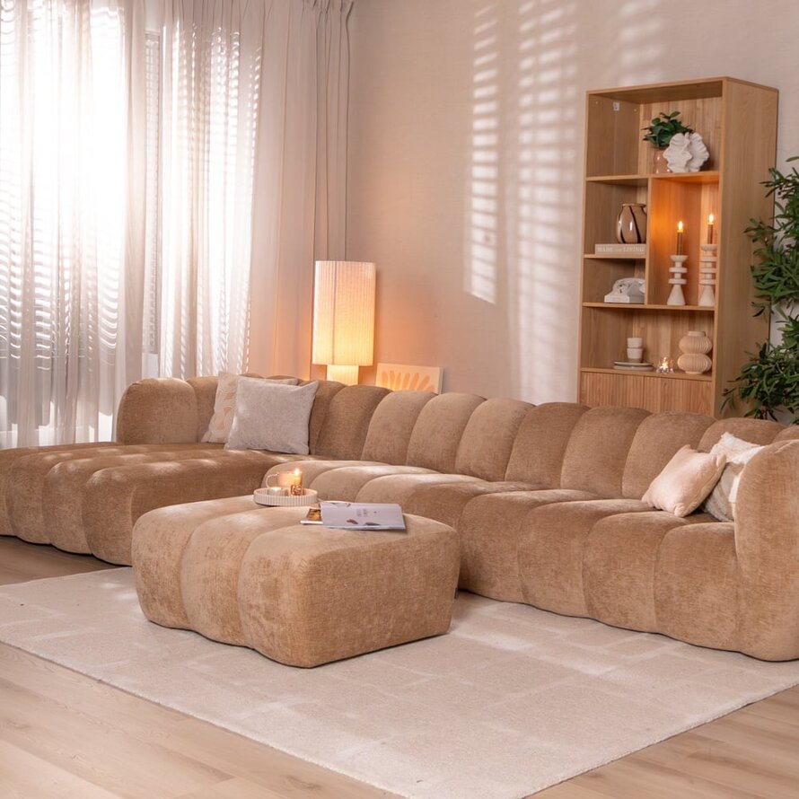 Ecksofa Luca XL Chenille peach links