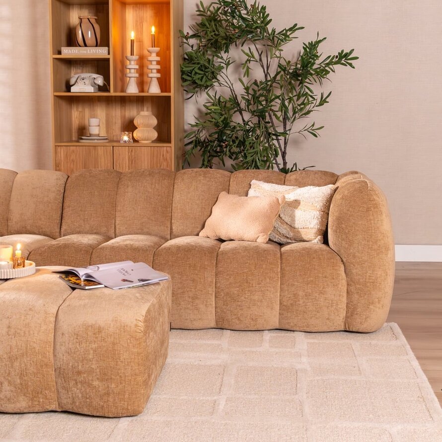 Ecksofa Luca XL Chenille peach links