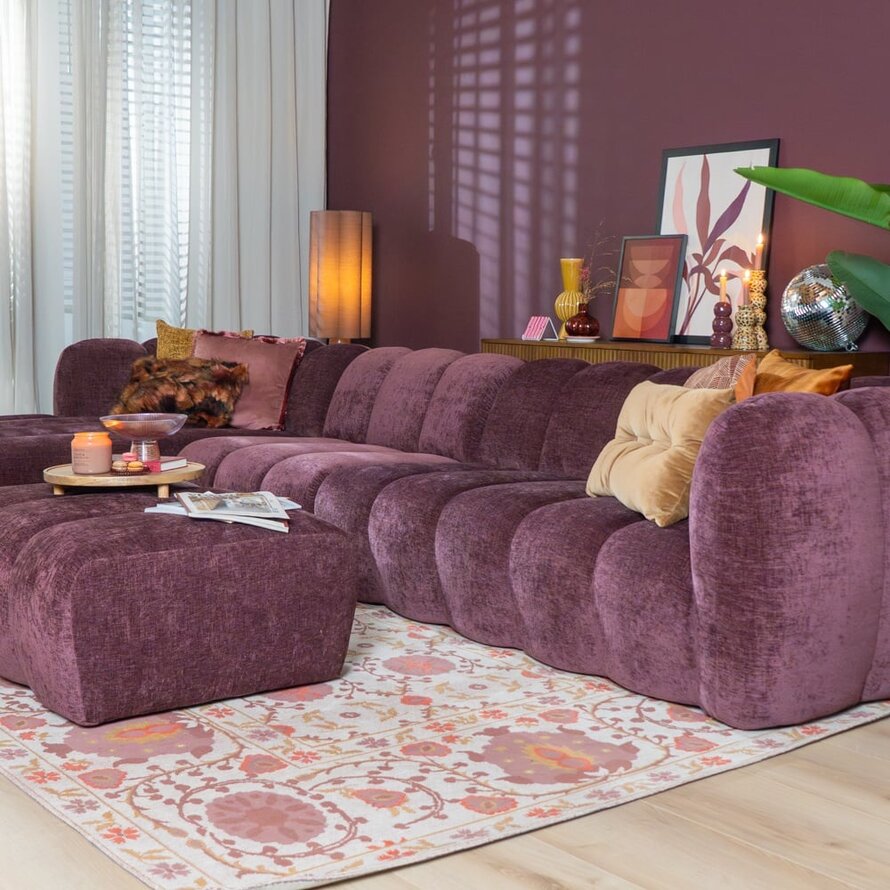 Ecksofa Luca XL Chenille lila links