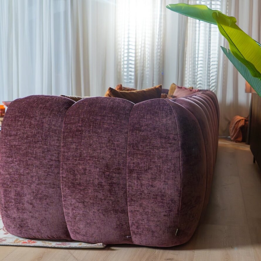 Ecksofa Luca XL Chenille lila links