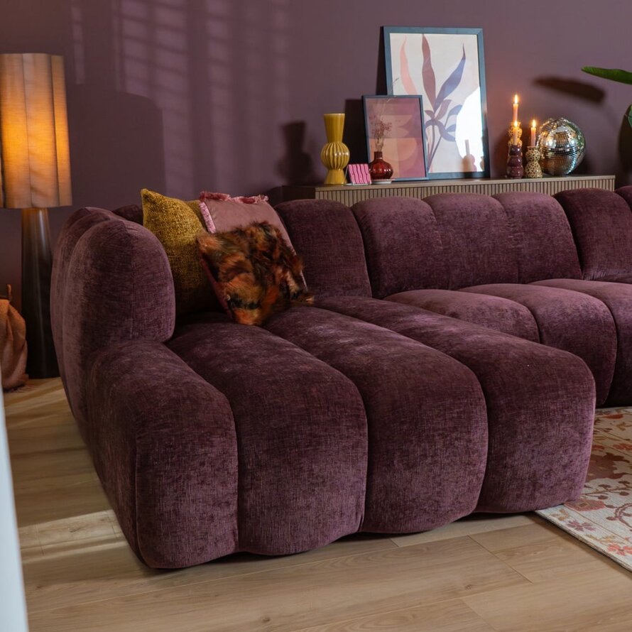 Ecksofa Luca XL Chenille lila links