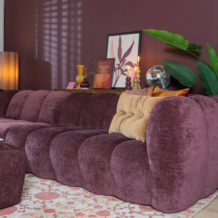 Ecksofa Luca XL Chenille lila links