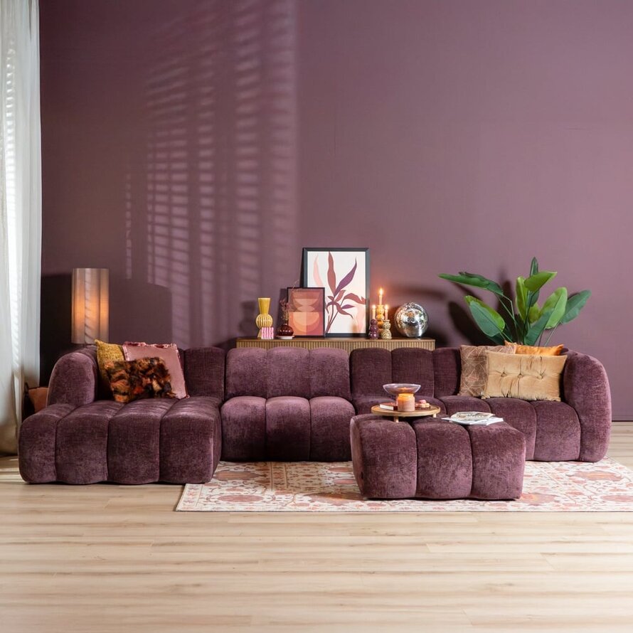Ecksofa Luca XL Chenille lila links