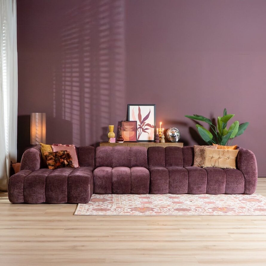 Ecksofa Luca XL Chenille lila links