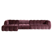 Bronx71 Ecksofa Luca XL Chenille lila links